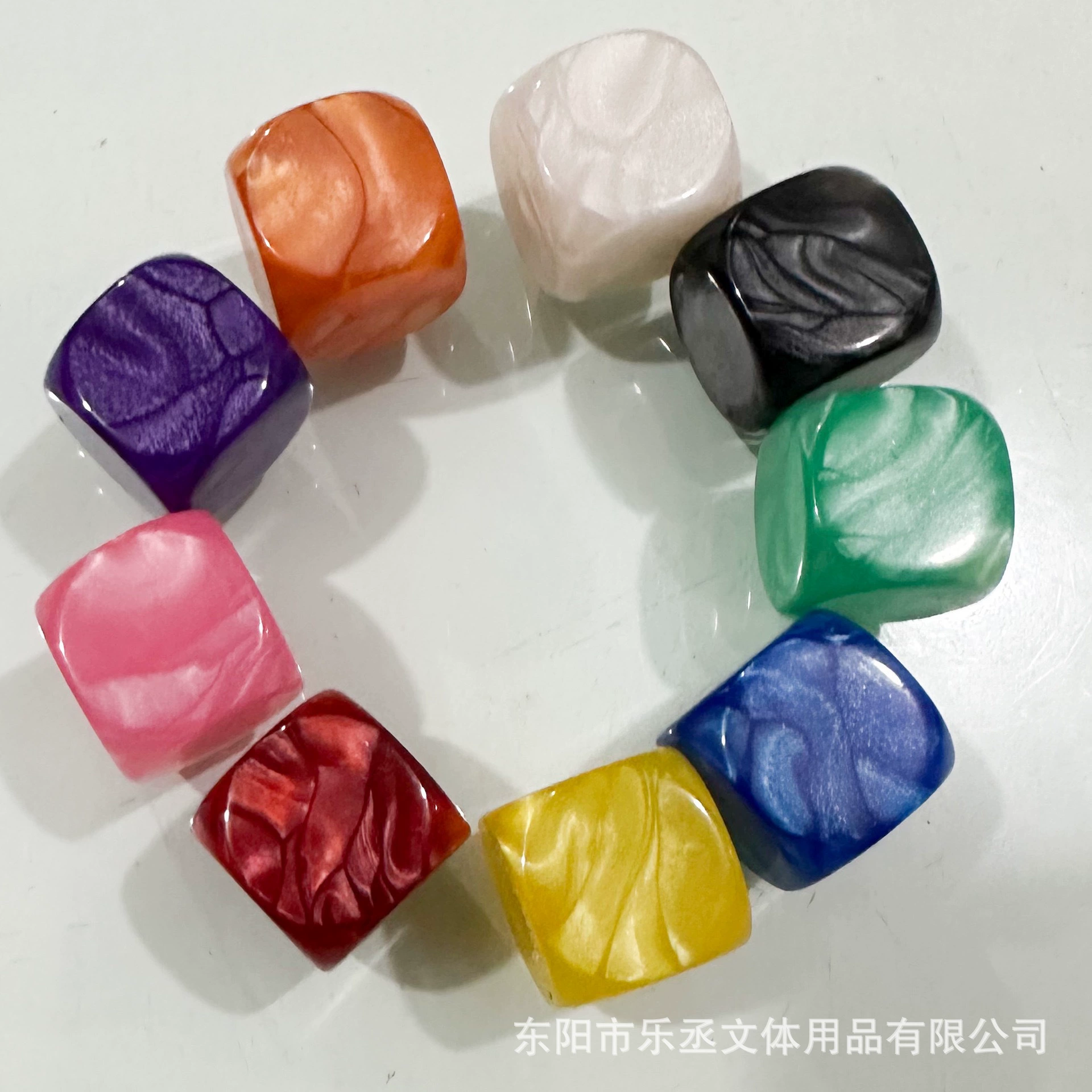 16 мм закругленные перламутровые игральные кости