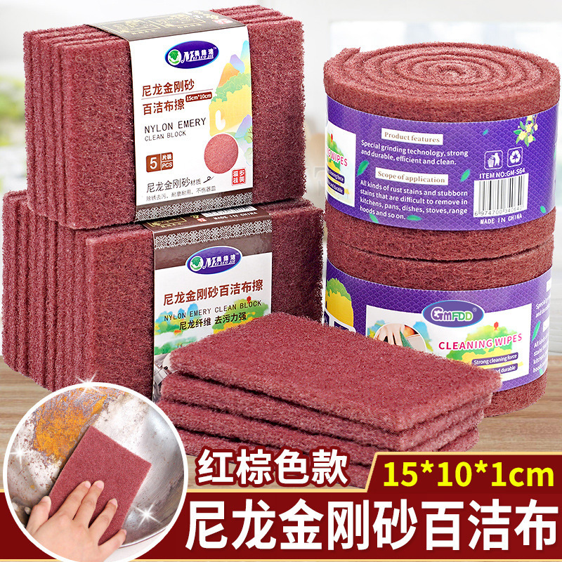 Esponja abrasiva de cocina para lavar ollas y platos, resistente y duradera, venta al por mayor