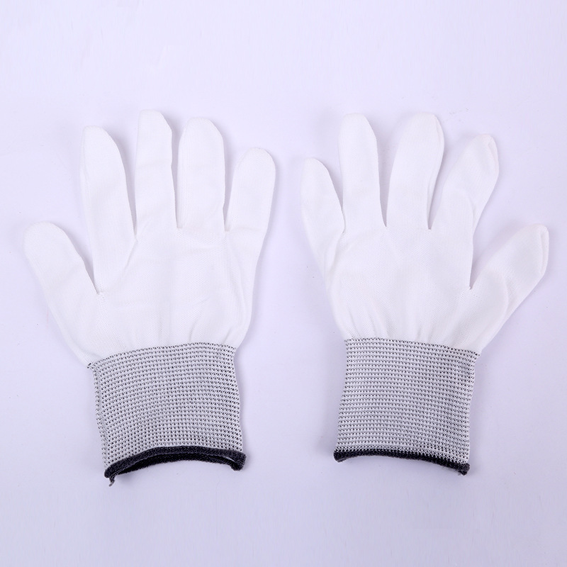 Los fabricantes venden al por mayor guantes de protección laboral antideslizantes de dispensación, guantes de nailon, cuentas de puntos, trabajo engrosado, resistente al desgaste y antideslizante