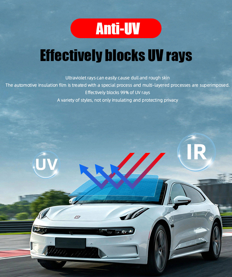Cross-Border Wholesale Solar Film Single Silver Magnetron Metal Film Series High Heat Insulation Explosion-Proof Film Explosion-Proof Sticker Film for Automobiles