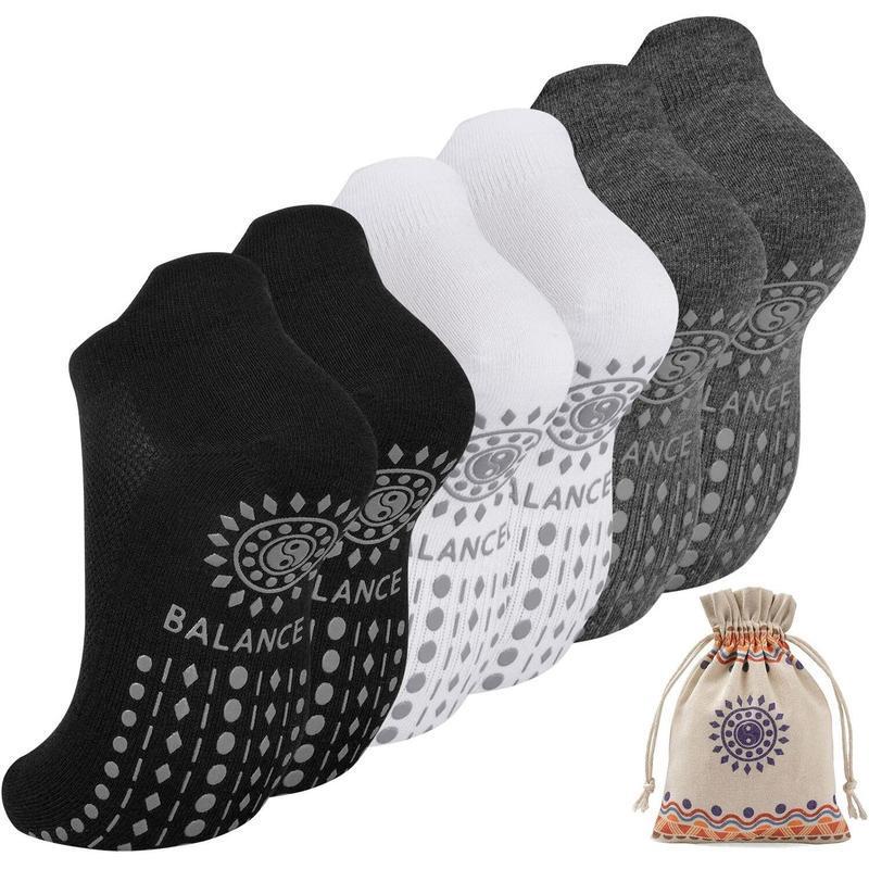 2025 New Cross-Border Dropshipping Grip Pilates Socks Women's Yoga Ankle Anti-Slip Ballet Socks