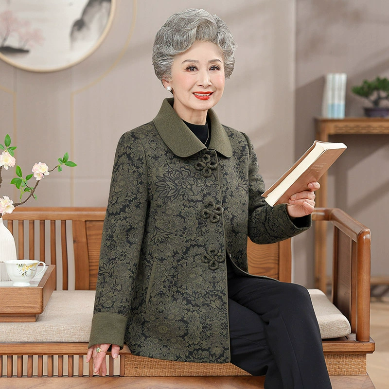 Весенне-осенняя куртка для мамы, 60 лет, западный стиль
