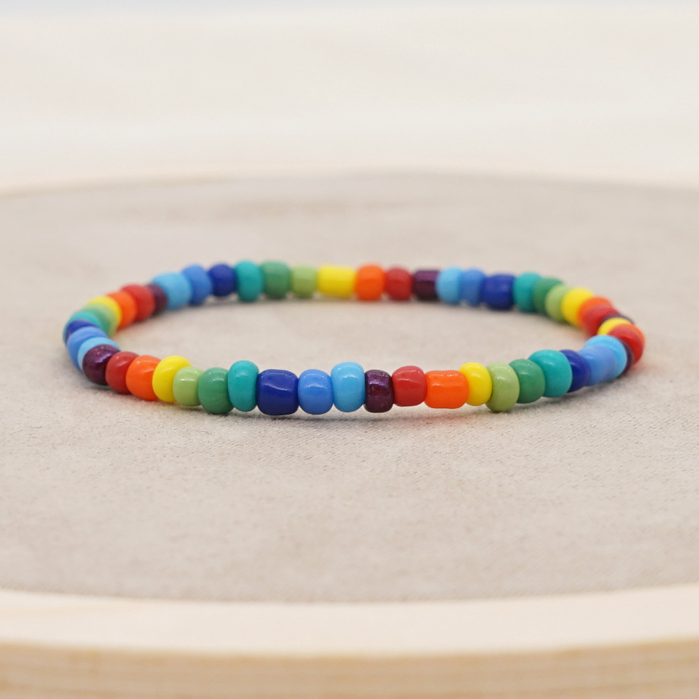 Bohemian Rainbow Bead Bracelet display picture 4