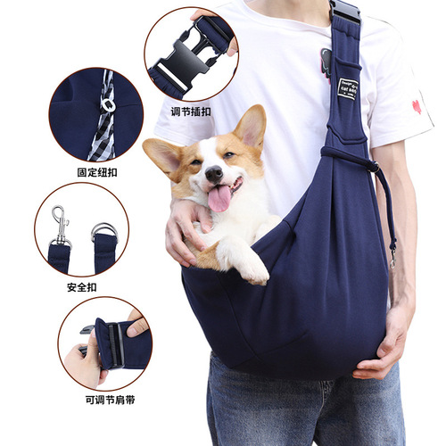 New Amazon Folding Dog Backpack Breathable Pet Outing Bag Pet Bag Single Shoulder Crossbody Cat Bag Wholesale