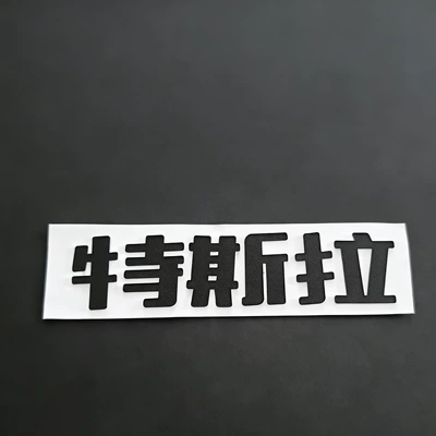 Car logo – Suitable for Tesla Model 3 Y - tesla-chinese-matte-black