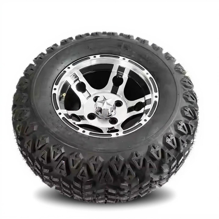 四轮高尔夫车12寸轮胎轮毂23x10.5-12真空胎带铝轮毂沙滩车配件