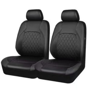 Cubierta de asiento de coche de comercio exterior transfronterizo de una sola línea de diamante de tela escocesa de cuero acolchado de cuero de PVC de cuero de la PU cubierta de asiento universal del coche