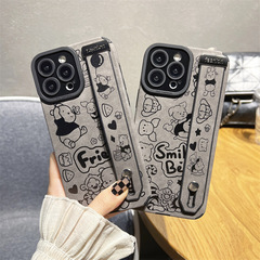 新款小熊適用蘋果14腕帶手機殼IPhone13promax可愛12卡通11情侶xr