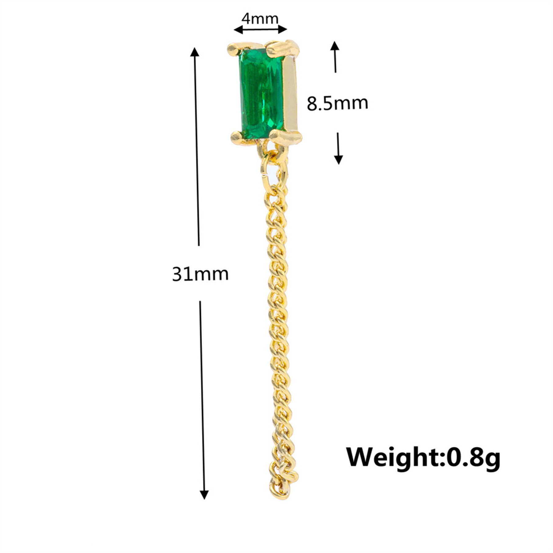 Fashion Animal Brass Inlay Zircon Ear Studs 1 Piece