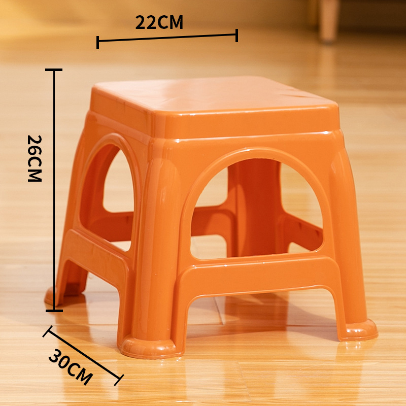 Taburete de plástico engrosado, sala de estar de moda para el hogar, taburete pequeño económico simple, antideslizante y duradero, mesa de comedor, taburete, restaurante de baño