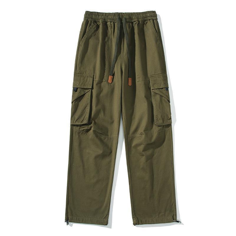 Pantalones de trabajo de bolsillo para hombres de alta gama primavera pantalones deportivos de algodón sueltos japoneses pantalones de moda para hombres jóvenes