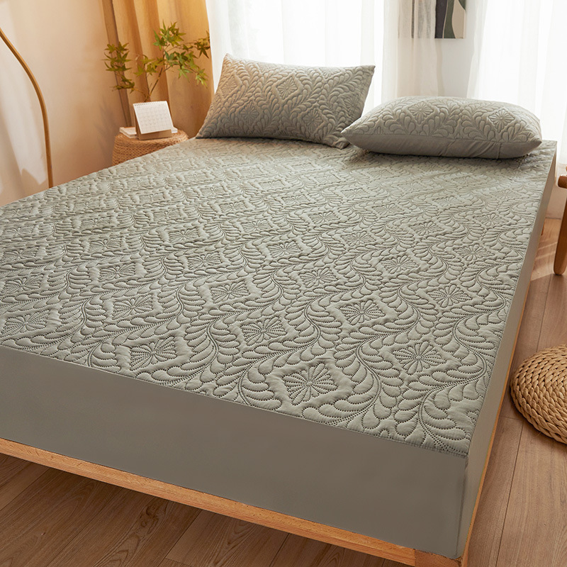 Comercio exterior fittedsheets impermeable colcha acolchada colcha al por mayor cubierta protectora del hotel cepillado cubierta de polvo aislamiento de orina