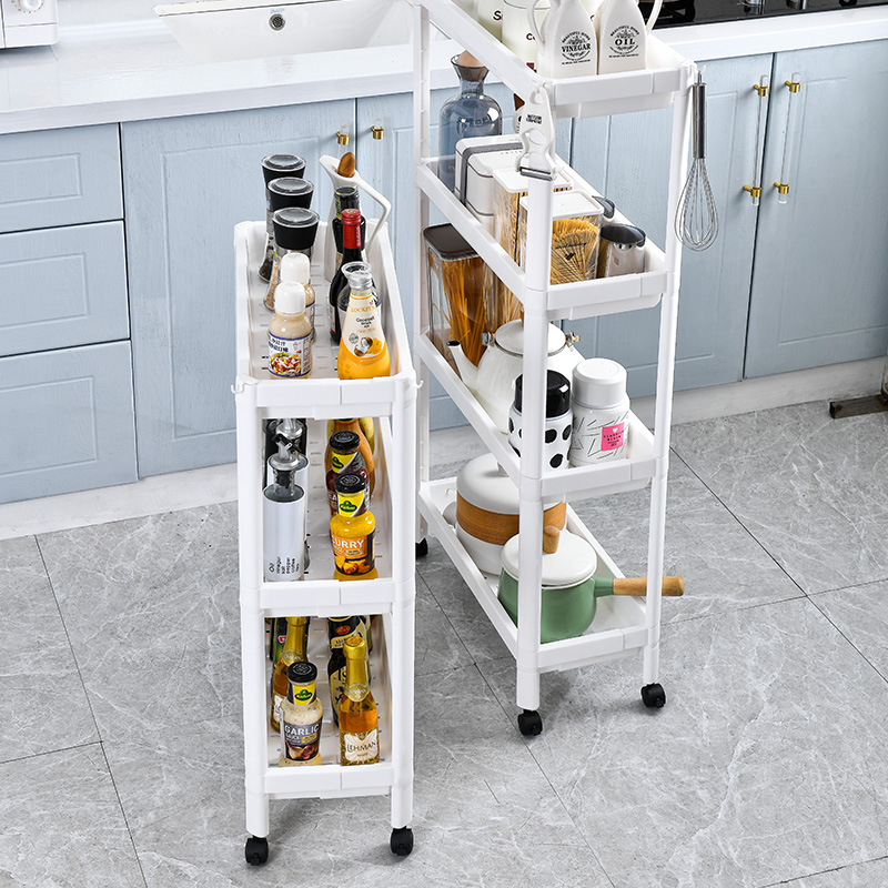 Estante telescópico, cocina, baño, inodoro, estante de almacenamiento con entrepierna, carrito de piso, estante de almacenamiento multicapa