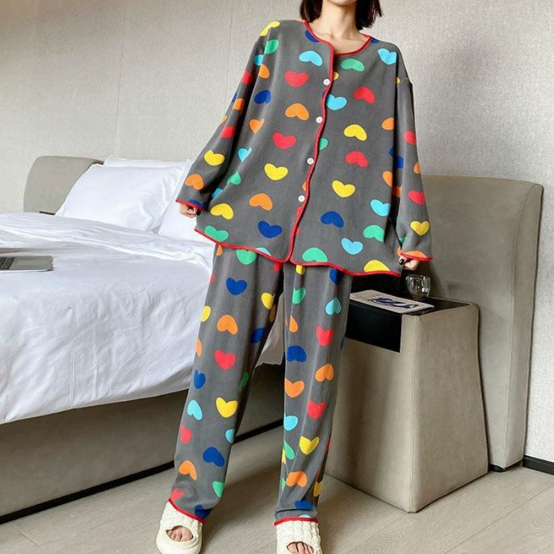 Тонкий бархат плюс размер пижамы женский 2-300 кг 2024 года