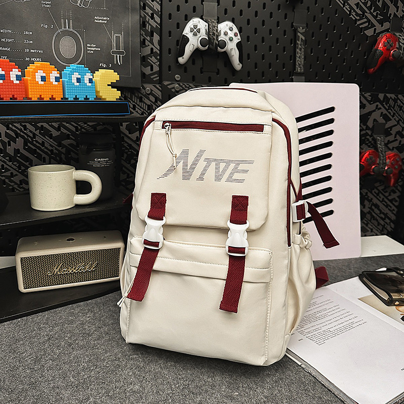 Mochila de gran capacidad de gran valor de alta calidad de moda coreana de estilo Mochila escolar simple para estudiantes universitarias ins Mochila de viaje y ocio