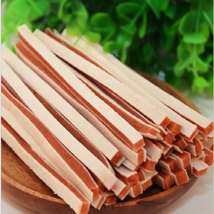 厂家长期供应85克装鸡肉三明治 宠物零食批发 狗咬胶批发