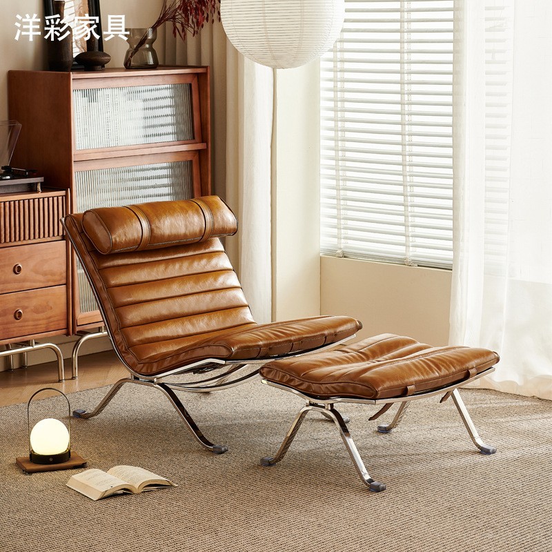 Ari Chair Sofá de diseño retro hierro forjado silla de relajación lujoso simple estilo medieval sillón de acero inoxidable