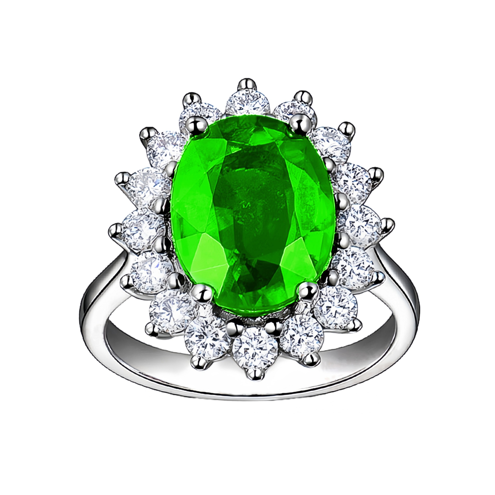 Princess Diana Style Tanzanite Sapphire Adjustable Open Ring_voghion.com