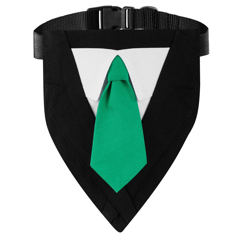 Cross-border exclusivo nuevo traje popular perro triángulo bufanda corbata mascota perro saliva toalla bufanda de la boda