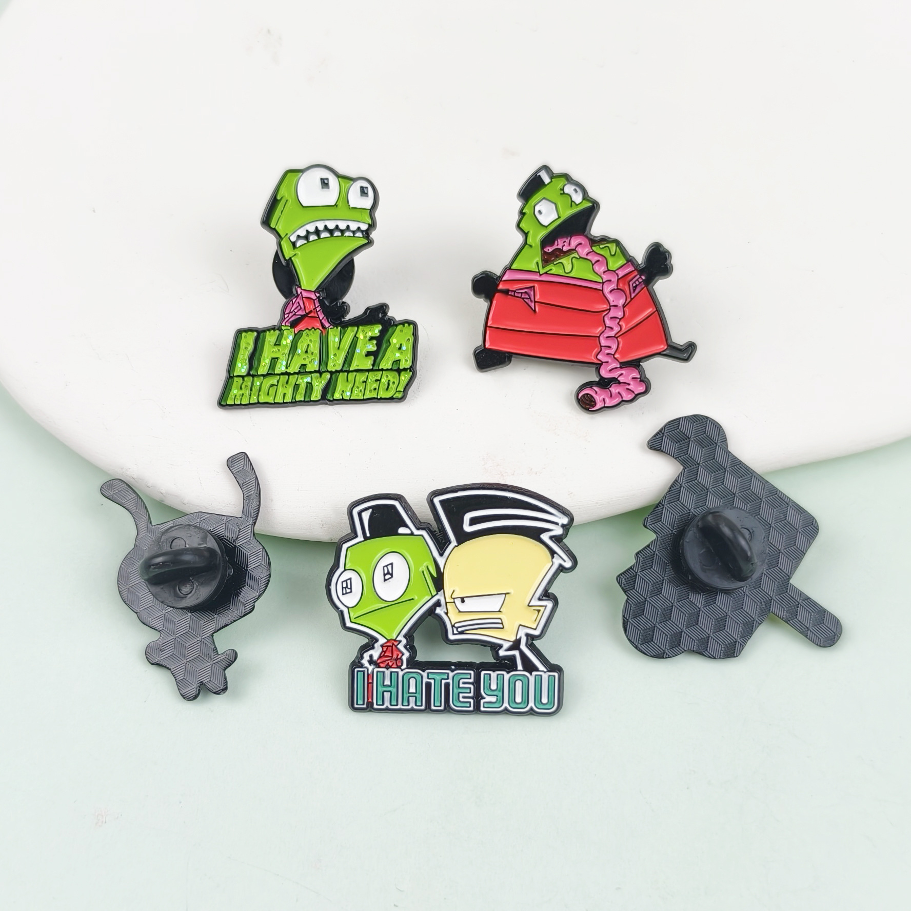 Broche de la serie de zombies de dibujos animados, estilo divertido, accesorios para niños, insignias, ropa linda, top, medalla de alfiler