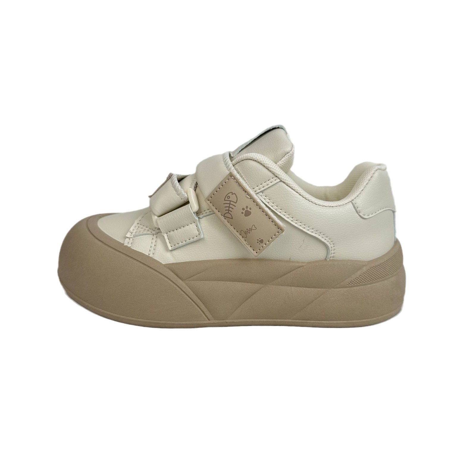 Zapatos de pan de ondas largas 2024 otoño versátiles in-viento zapatos de mujer pequeños zapatos casuales coreanos zapatos blancos para mujeres image 6