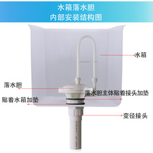 V3FP蹲便器配件沟槽厕所水箱自动冲水落水胆50型学校公共厕所水箱