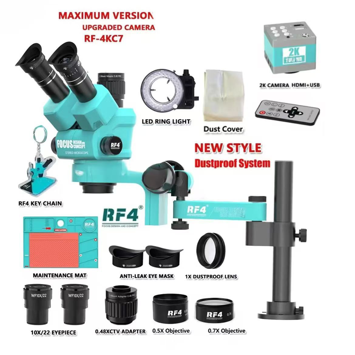 Trinokulyar Mikroskop 6.5-55 Zoom Telefon Təmiri üçün