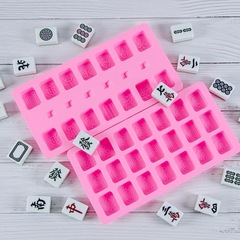 Silicone Mahjong Set Small and Large Chocolate Mold Mahjong Mold Set with Accessory Tools Droplet Gel Grinder Tool Complete Set
