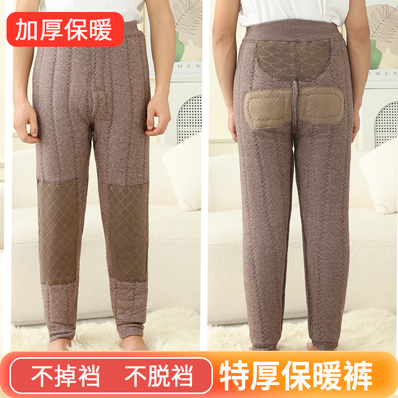 厂家直供经典驼绒棉裤加厚保暖裤女羊毛男纯防寒防寒抗冻