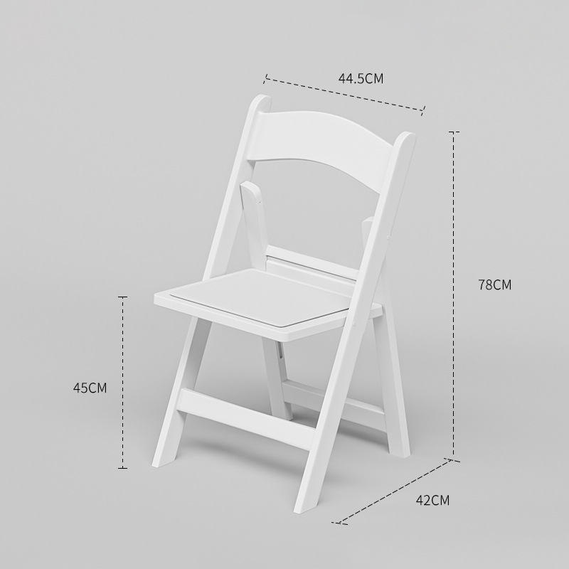 Silla plegable doméstica inswind respaldo de plástico portátil al aire libre silla de boda banquete Wimbledon simple respaldo silla de comedor