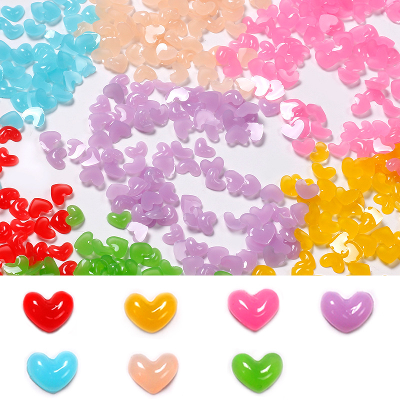 Nuevo amor perforación de uñas resina dulce perforación de uñas dulces perforación de uñas joyería perforación de uñas