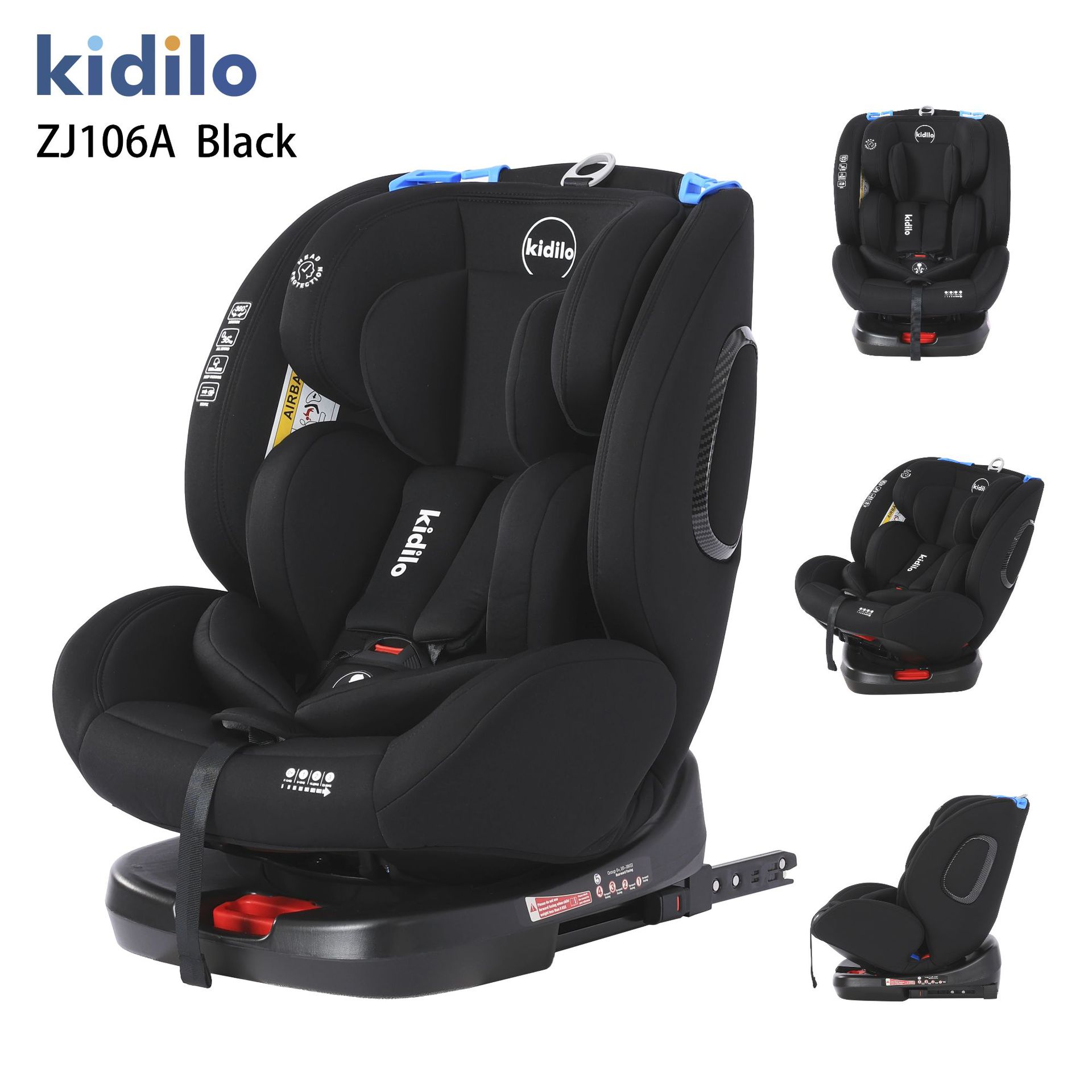 Kidilo Kidsren's Car Safety Seat 0-2 Years Old Newborn Baby 360 ° Swivel Car Seat