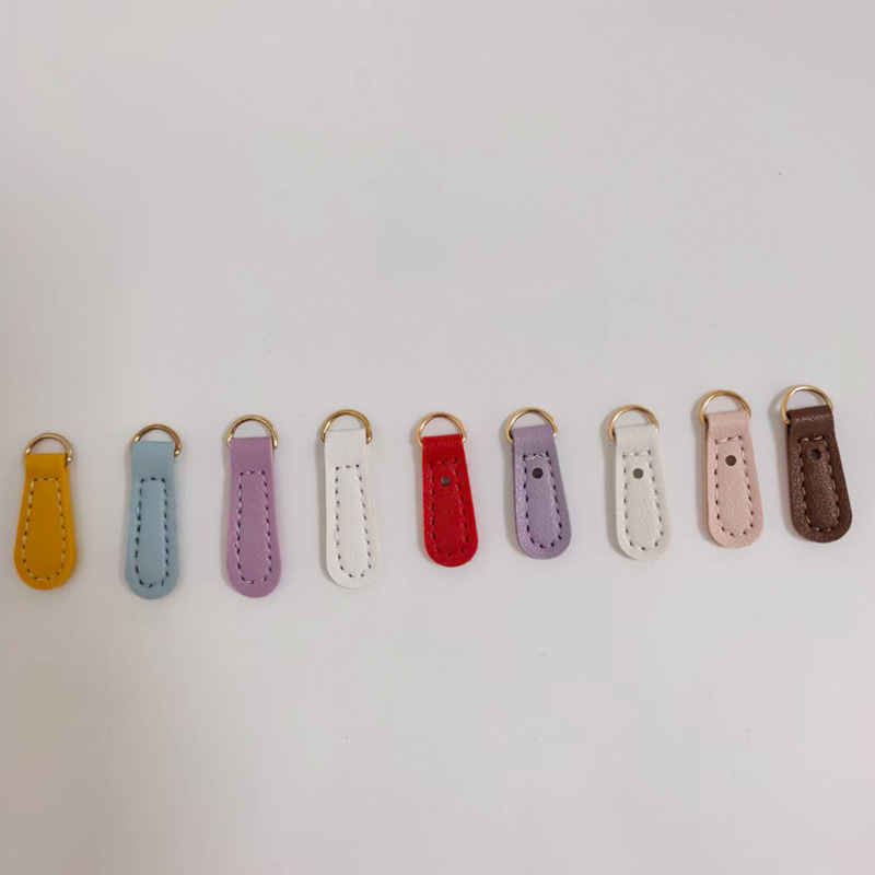 DIY Phone Case Adhesive Accessories Pu Leather Phone Case Tag Accessories Pendant Clothing Accessories Zipper Puller