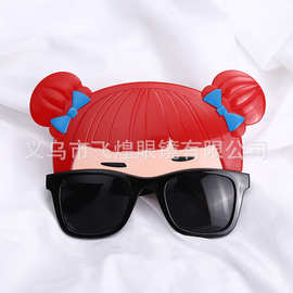 可爱网红少女丸子娃娃头面具眼镜   气氛搞怪拍照生日派对眼镜