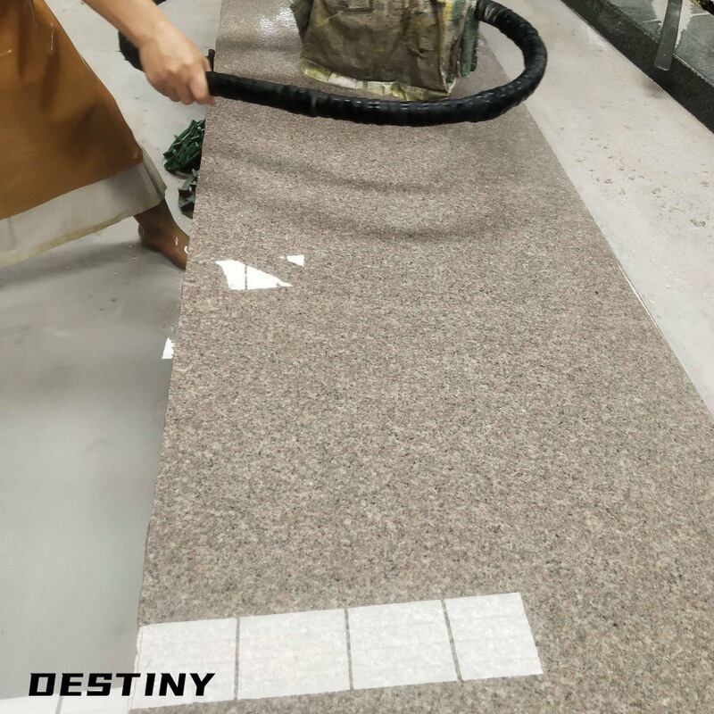 Natural Shrimp Red Granite Countertop Kitchen Cabinet Countertop Bathroom Sink Processable Size