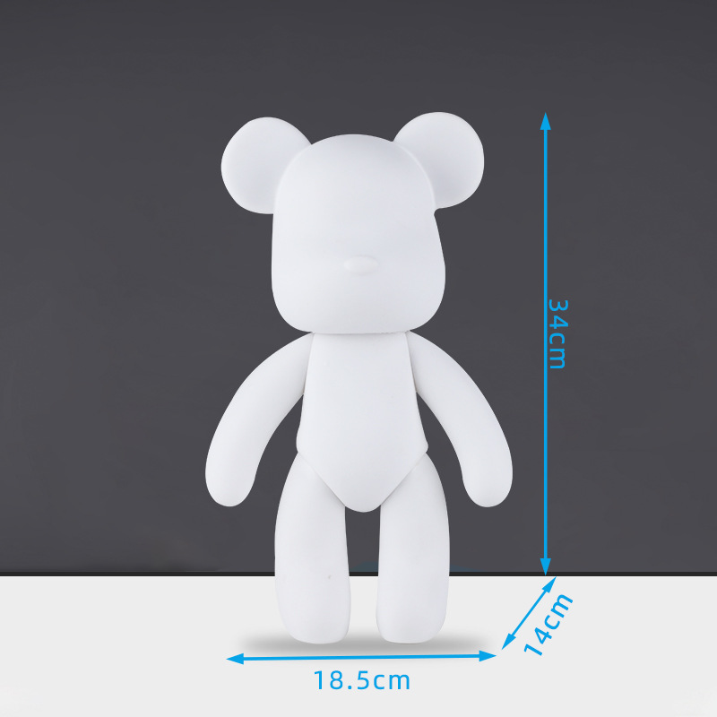 폭력적인 곰의 34cm 흰 배아