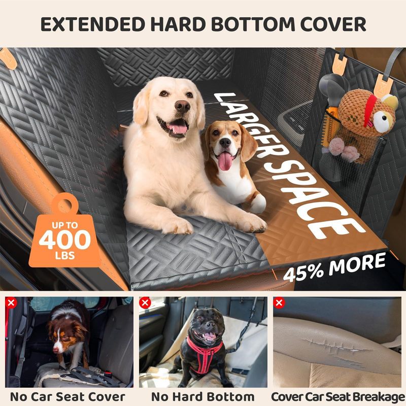 ペットカーマット、後部座席、犬用カーネスト、小型、中型、大型犬用防汚カーマット、隔離カーマット|undefined