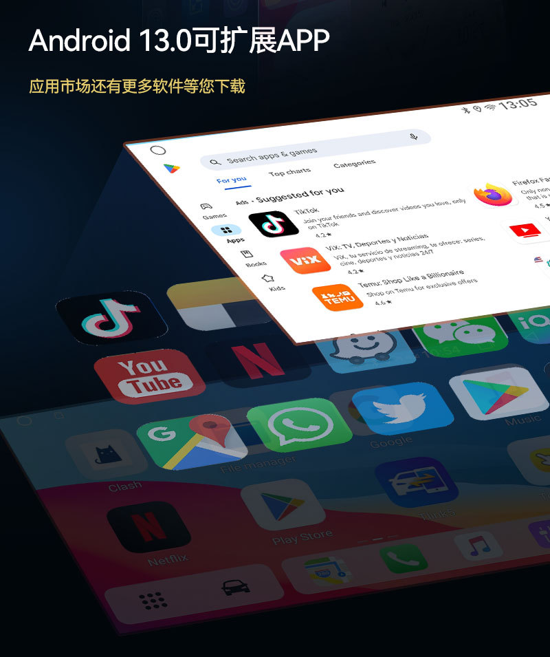 Wireless Carplay Box Smart Android 13 Car Machine Interconnection Box AIBOX Wireless carplay Adapter