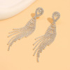 Retro fashionable accessory for bride, universal earrings with tassels, European style