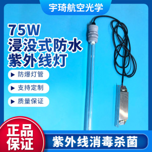 75W Immersion Waterproof Ultraviolet Disinfection and Sterilization Lamp Sewage Purification Treatment UV Photooxygen Disinfection Lamp