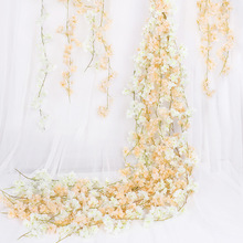 樱花藤条壁挂假花藤条空调管道室内吊顶婚庆装饰塑料藤蔓植物