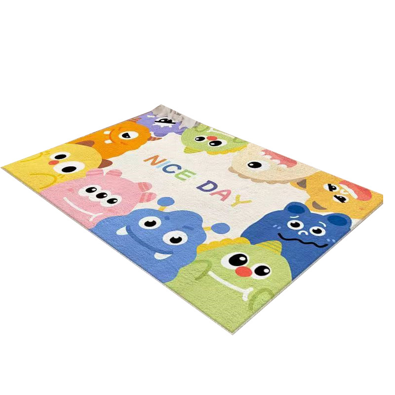 Dibujos animados lindo cachemir-como alfombra Bay Window Mat sala de estar sofá mesa de café Mat hogar dormitorio de los niños cama completa Manta
