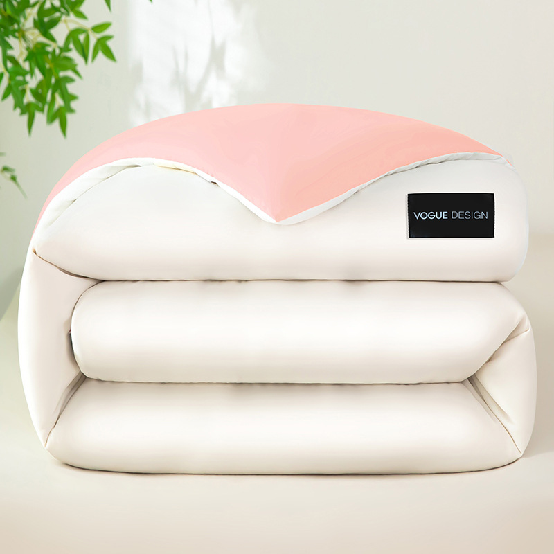 2024新款A类织标大豆被被子被芯 150*200cm3斤 白拼粉