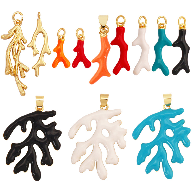 3g Weight Pendant Jewelry Making Type 28*38mm Jewelry Making Size DIY Jewelry Accessories Classification 1 Piece Quantity Copper Material Coral Pattern All Seasons Season Polished Finish Plating Design Marine Style, Sweet, Classic Style Style 1 Piece 28*38mm Copper Coral Polished Pendant DIY Jewelry Accessories 无