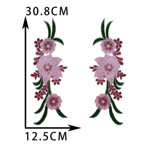 Three-dimensional water-soluble polyester embroidery colorful embroidery thread blank floral DIY sewing decoration matching clothing accessories