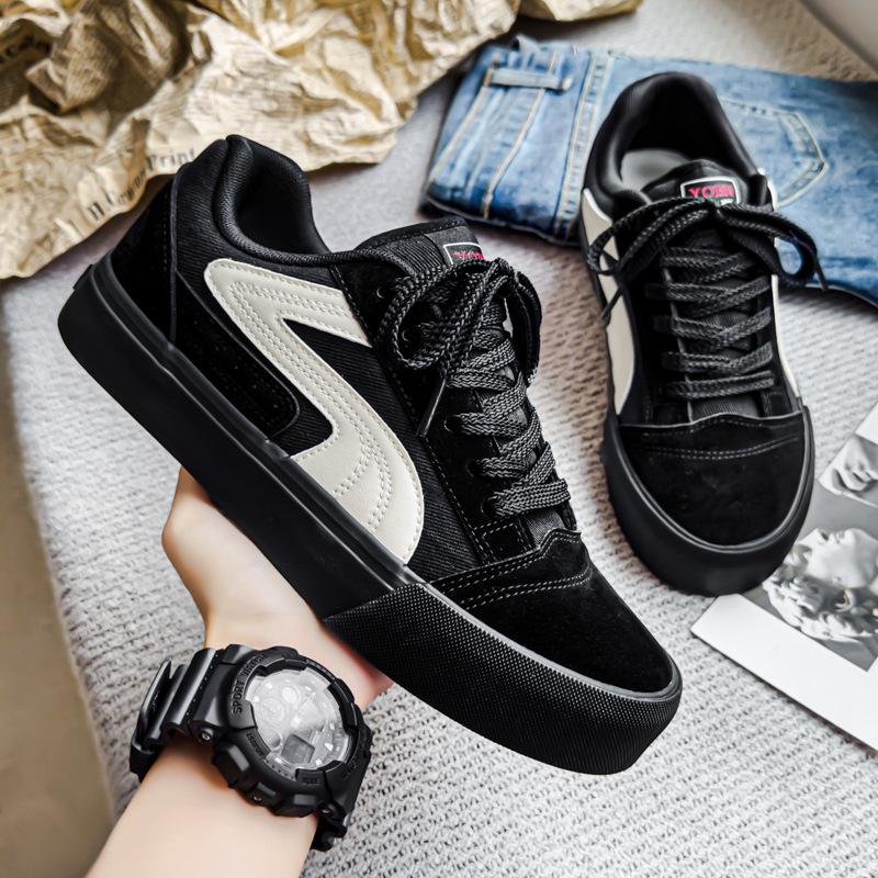 2025新款学生低帮帆布鞋运动休闲百搭男鞋透气板鞋一件代发B2259