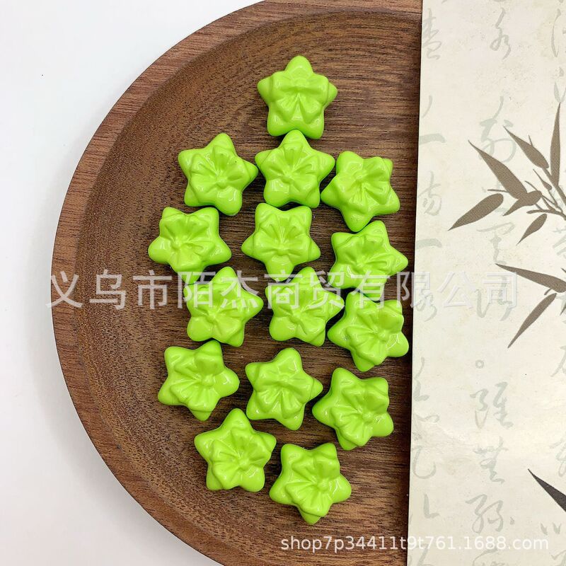 亚克力蝴蝶结五角星串珠 diy发绳饰品配件手机链包挂钥匙扣材料|undefined