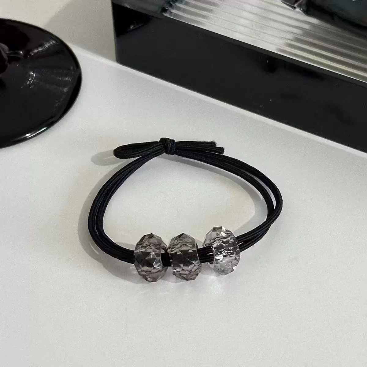 Elastic sports rostometer for gym, ponytail, durable hair rope, harmless hair accessory, no hair damage