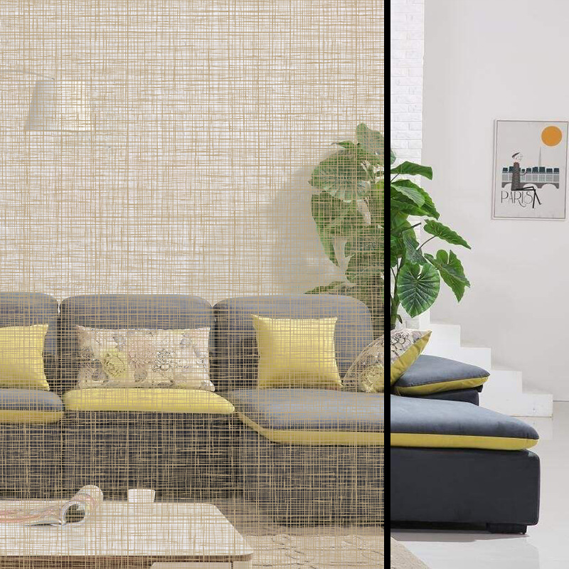 金色纱布纹玻璃膜白色布纹玻璃贴膜磨砂布纹膜背胶拉丝贴膜