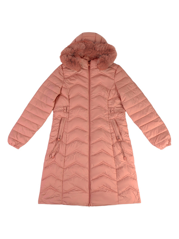 冬用の綿入りの服、膝上丈のロングスタイル、スリムフィット、取り外し可能なファー襟、取り外し可能な帽子、女性用の綿入りのジャケットを越境で特別に提供します。|undefined